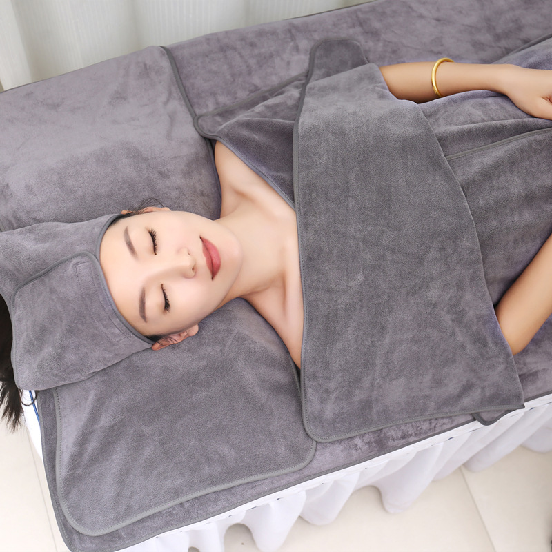 Spa Wellness Locations - 3 ชิ้นชุดร้านเสริมสวย Super Soft ผ้าขนหนูไมโครไฟเบอร์ Turban