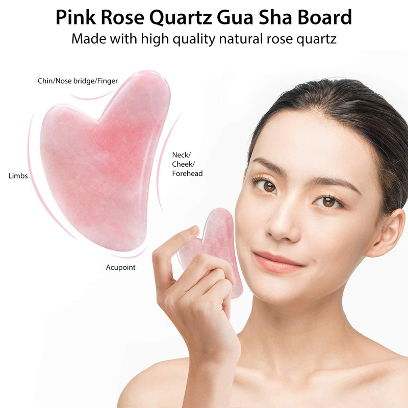 ธรรมชาติ Rose Quartz Jade Roll - Jade Roller Stone บทวิจารณ์และราคา