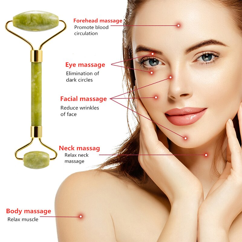 Skin Care หินควอตซ์ธรรมชาติ Fa - Jade Roller Stone บทวิจารณ์และราคา