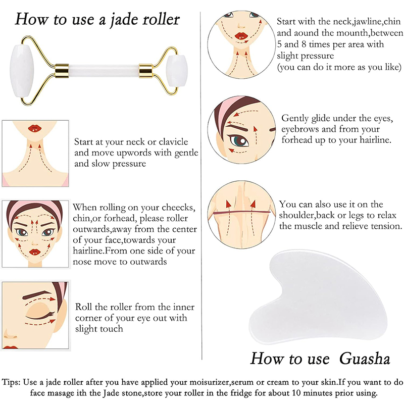 ลูกกลิ้งหยกธรรมชาติหน้ากัวซา น - Jade Roller Stone บทวิจารณ์และราคา