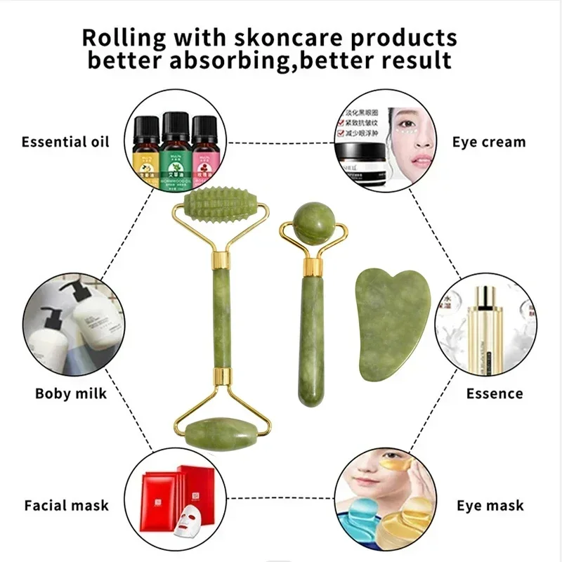 ลูกกลิ้งหยกธรรมชาติ กัวซา หินธ - Jade Roller Stone บทวิจารณ์และราคา